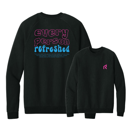 Every Person Refreshed Crewneck Neon